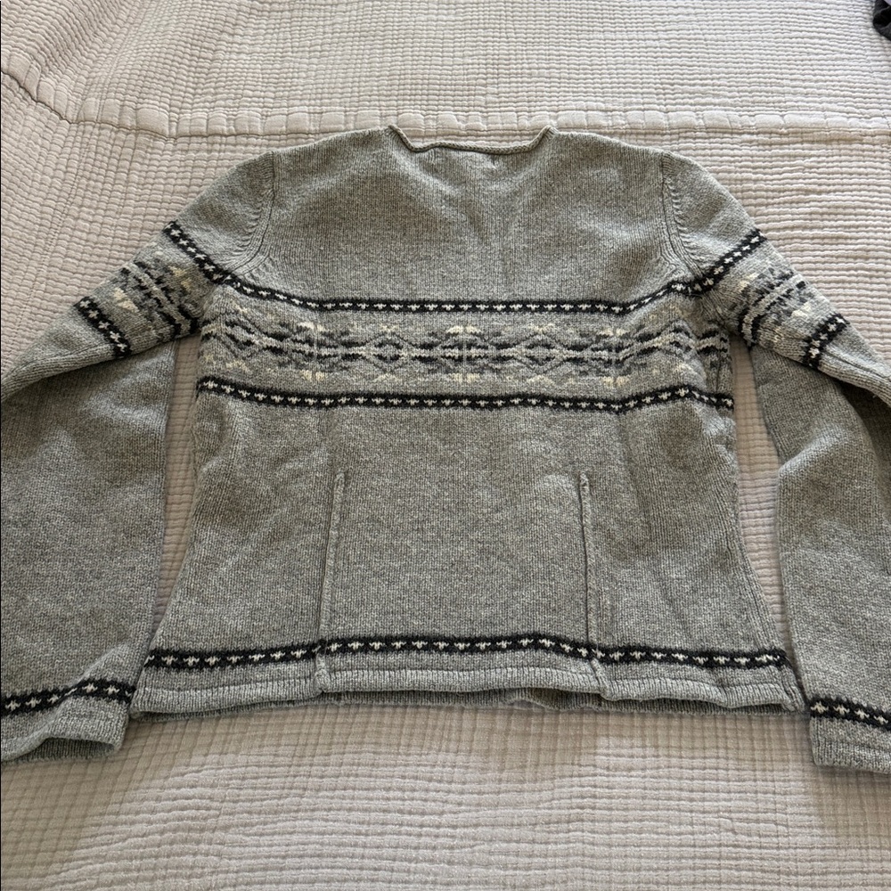 Nordic Fair Isle Fitted Wool Sweater - Picture 6 of 6